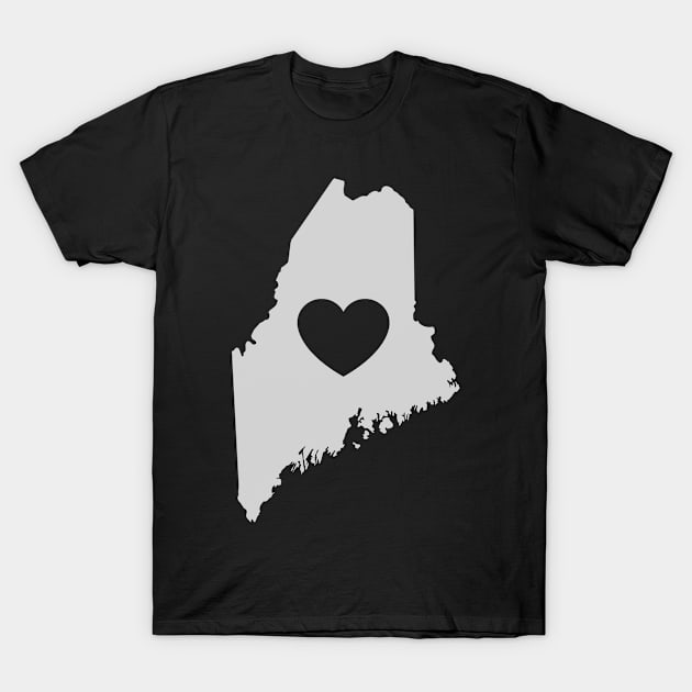 Maine Love Heart T-Shirt by helloshirts